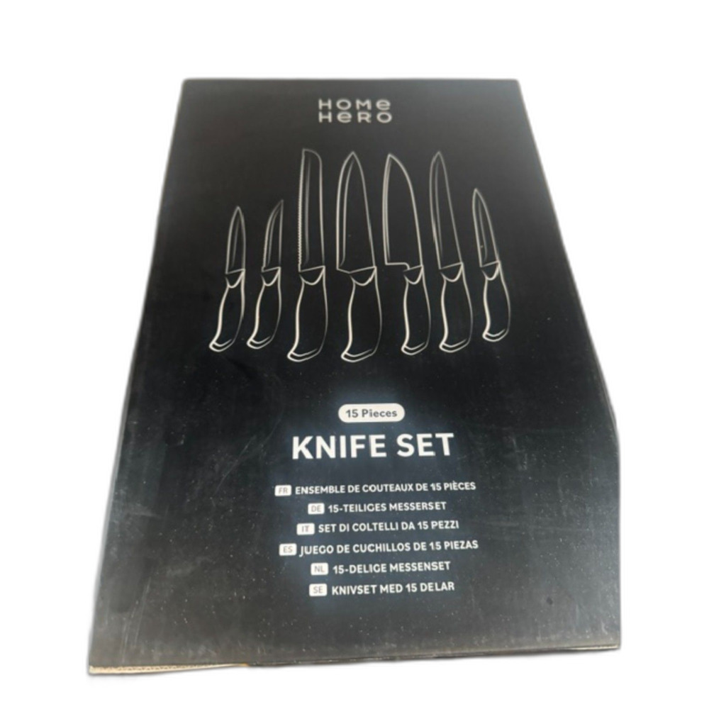Home Hero 15 Piece Kitchen Knife Set Stainless